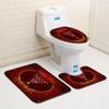 Christmas Bathroom Floor Mat Toilet Three-Piece Set