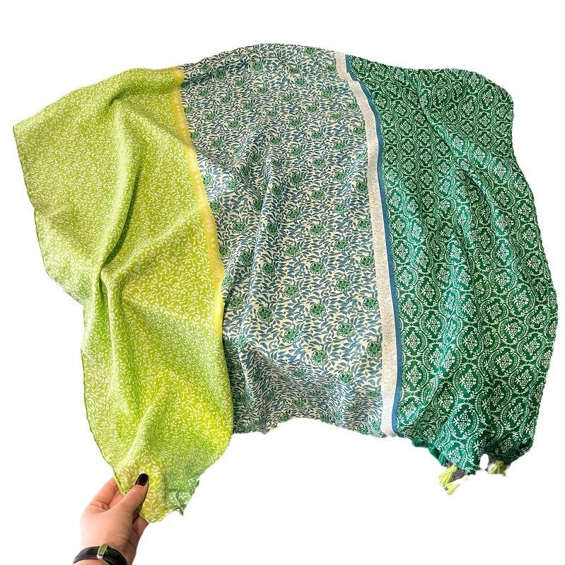 Тонкий хлопково-льняной шарф для женщин на весну и лето, этнический стиль, шарф с кисточками, дорожная шаль, пляжное полотенце, дышащий, мягкий