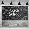 Back to School Blackboard Photo Background  Party Wedding Birthday Live and Decorative Use  Black and White Retro Design