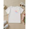 Birthday Series Summer Fashion Girls Short Sleeve T-Shirt Double sided Print Casual Versatile Top