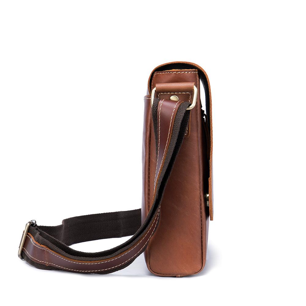 Мужская сумка Мужская кожаная сумка через плечо Большая вместительная сумка на плечо Мужская винтажная сумка из воловьей кожи