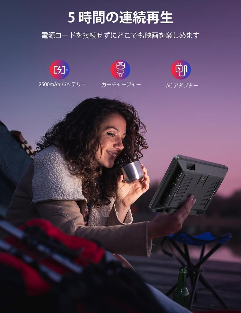 GOnavidio Headrest Monitor with Front HDMI SD 10.5-inch Built-in Speakers, Input, Full-Area Video, CPRM, USB,