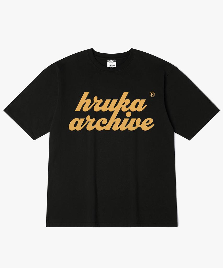 Hilukaakaibeu Футболка с коротким рукавом, желтый логотип, нахлест