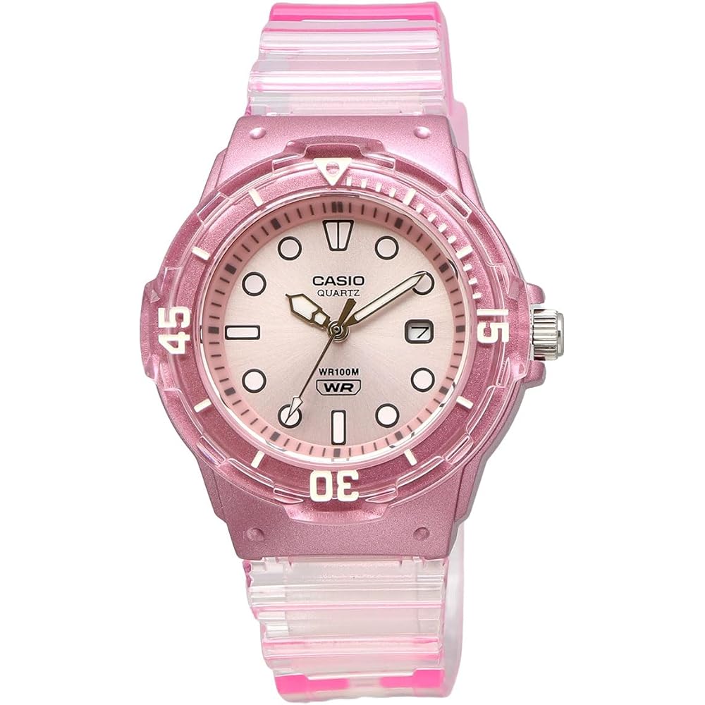 Casio LRW-200HS-4EV Аналоговые часы Прозрачно-розовые Женские Детские Импортная модель