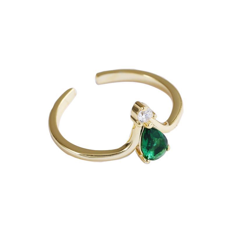 Banyan Tree S925 Silver Emerald Zircon Crown Ring, European & American Luxury Women's Jewelry.