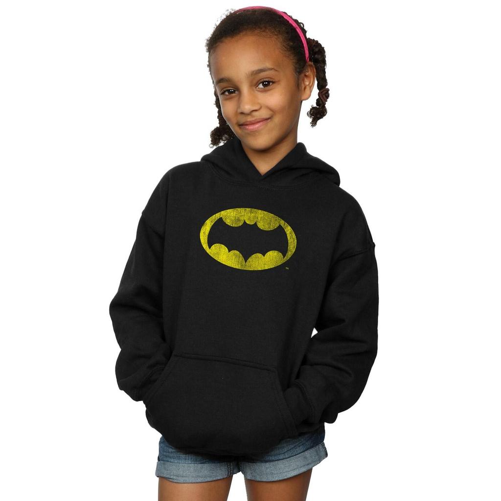 DC Comics Girls Batman TV Series Distressed Logo Hoodie