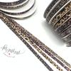 European & American Trend Leopard Print Letter Polyester Ribbed Edge Ribbon - Colorful Clothing & Home Textile Ribbon