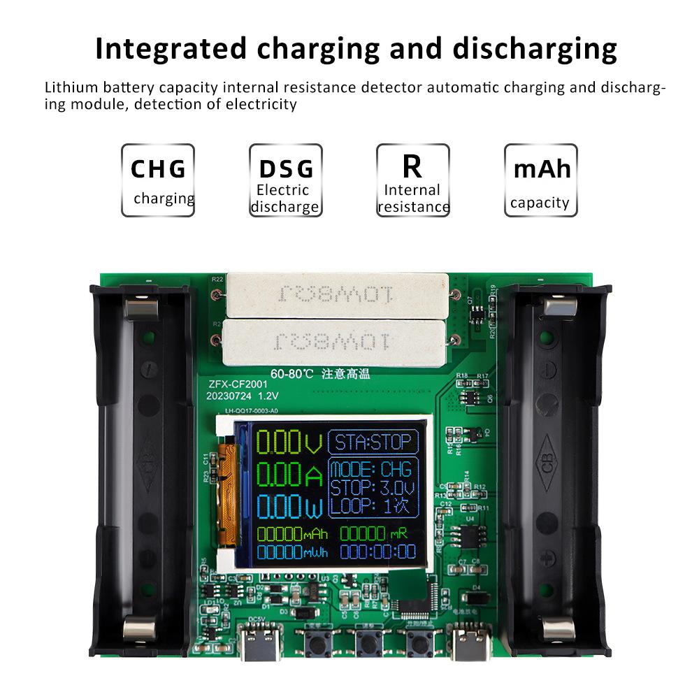 2/4 канала 18650 тестер аккумуляторов мАч МВтч цифровой детектор мощности аккумулятора модуль Type-C 18650 тестер емкости литиевых аккумуляторов