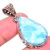 Подвеска Natural Republic Larimar из стерлингового серебра 925 пробы в тон буксира 1,77 дюйма Y7Z89