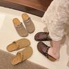 Мода Мода Женские тапочки Лето Новые Женские Сандалии с круглым носком Горячая вода Балетки Домашние тапочки Шлепанцы Женские Zapatos De Mujer