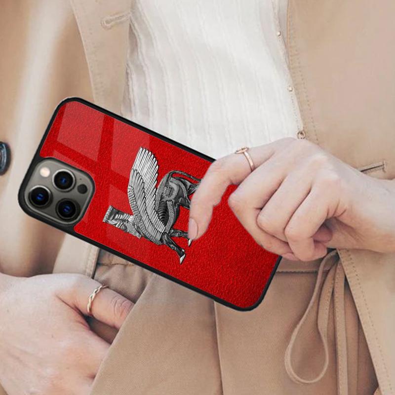 Ламассу Ассирийский Крылатый Лев Магнитный Чехол для Телефона ДЛЯ APPLE iPhone 17 Air 16 14 13 12 Pro Max 15 Plus Беспроводная Крышка MagSafe