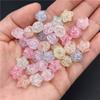 20Pcs Flower Crystal Pentagram Loose Beads DIY Findings Handcrafted Beading Neclace Bracelet Star Beads for Jewelry Making Crafted