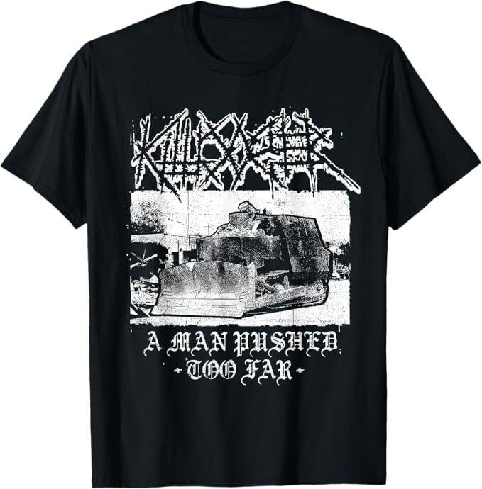 Футболка с изображением модифицированного танка-бульдозера Killdozer, Унисекс футболка