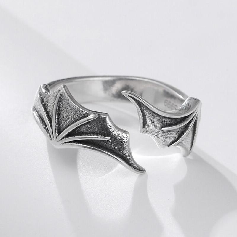 925 Sterling Silver Devil Wing Rings For Women Luxury Designer Jewelry