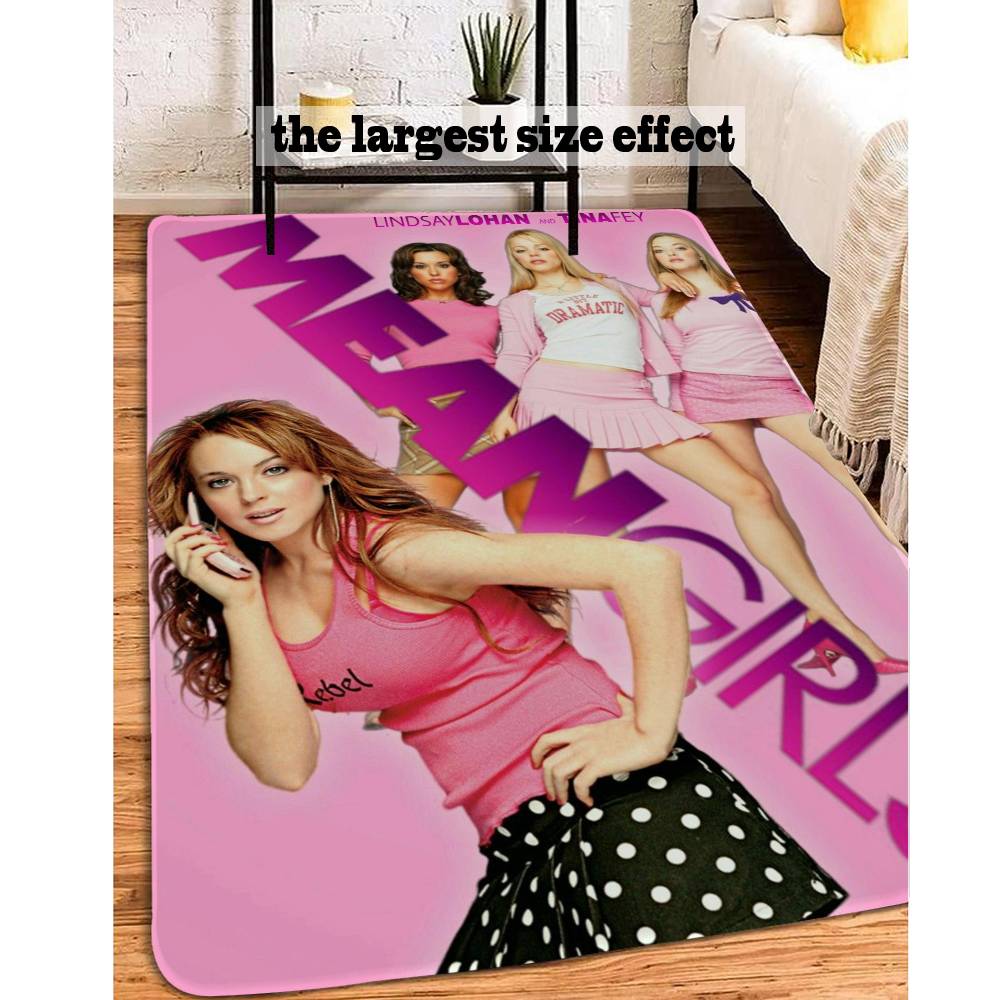M-Mean Girls B-Burn Book Floor Mat INS Style Soft Bedroom Floor House Laundry Room Mat Anti-skid Household Carpets
