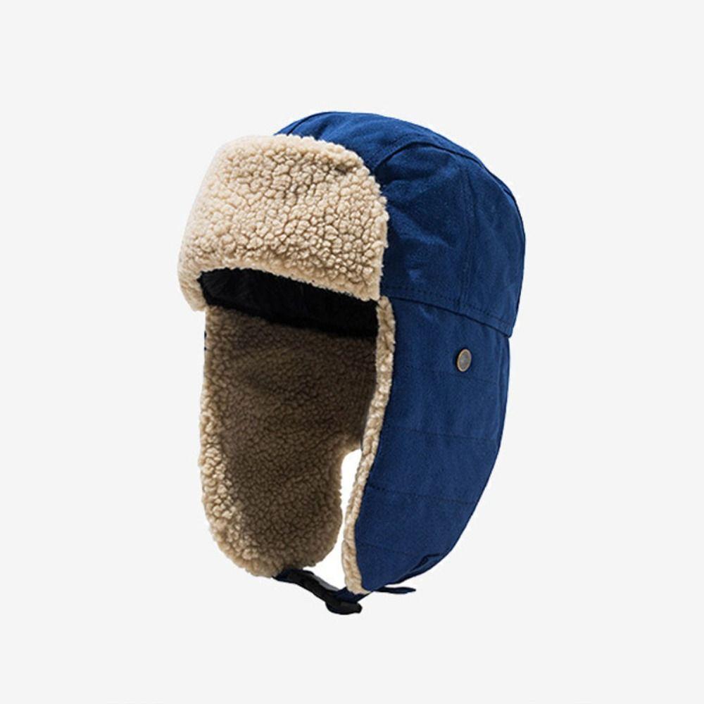 Thickened OutdoorsThick Balaclava Ear Protection Warm Snow Cap Winter Bomber Hats for Men Women