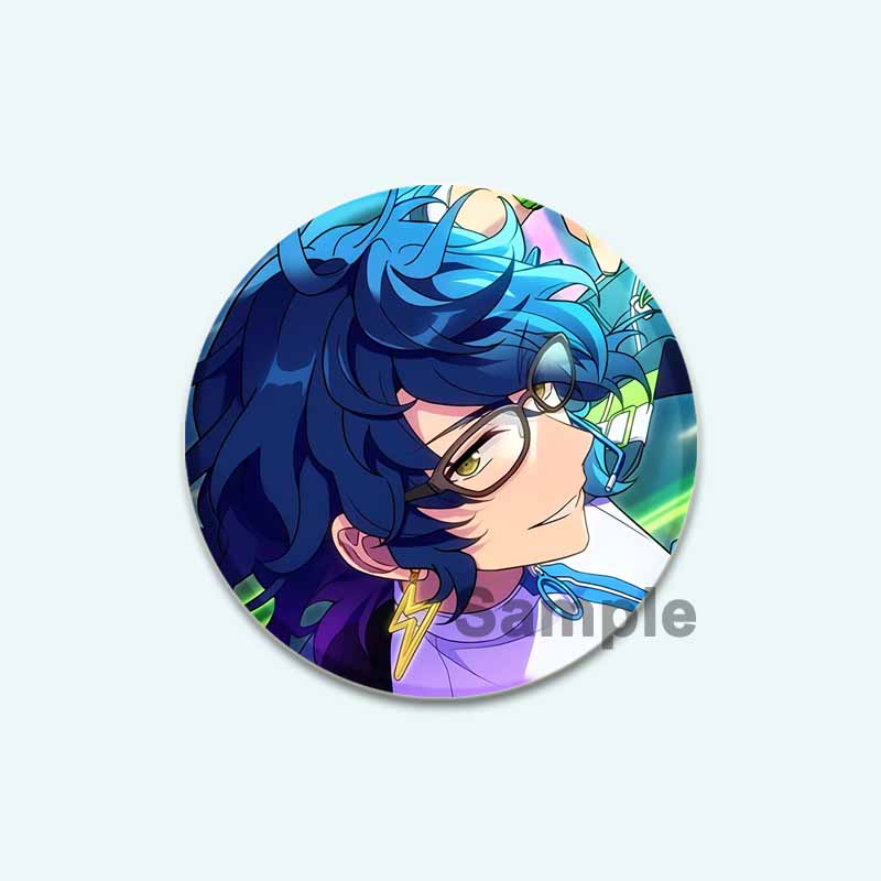 32/44/58mm Anime Collection Ensemble Stars Tinplate Pin Round Cartoon Snap-in Brooches for Backpack Accessories Badge Handmade Decoration