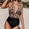 Women's Fashion One-Piece Sexy Backless Bikini Swimsuit (With Chest Pad Without Steel Bra)