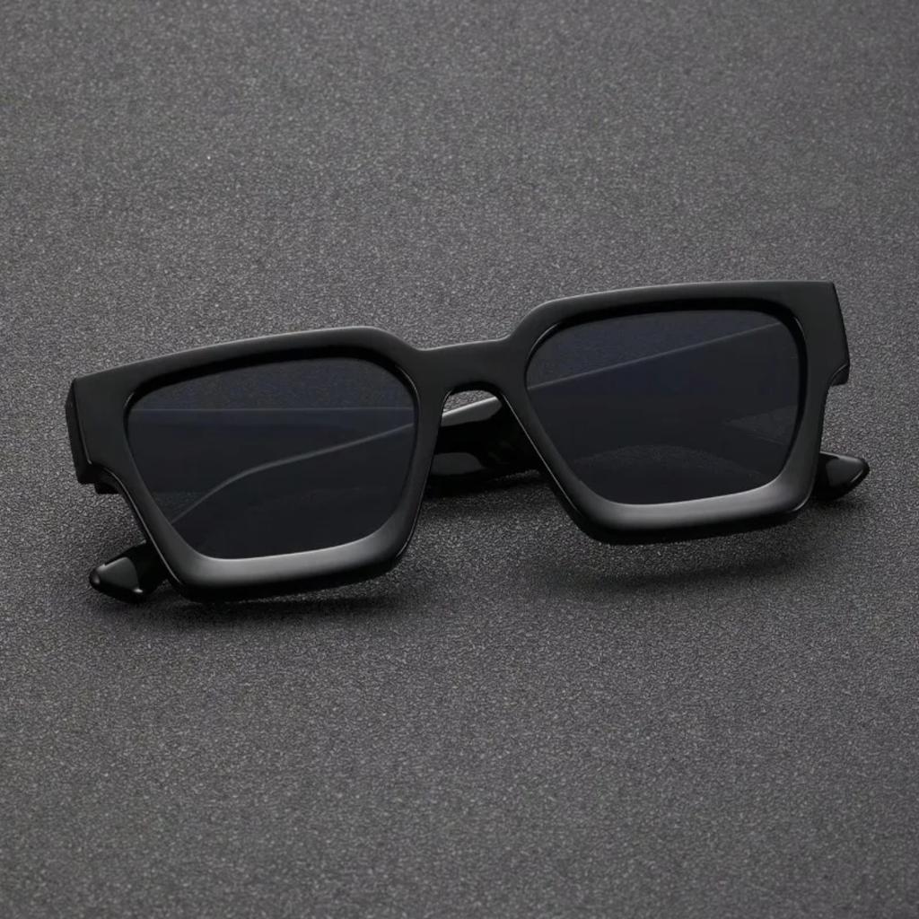 1PC Unisex Plastic Fashion Square Frame Sunglasses For Street Photography And Beach Trips Driving Accessories