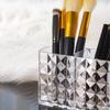 Кисти для макияжа, карандаш для бровей, стеллаж для хранения, три отделения, большая вместительная прозрачная коробка для хранения, держатель для канцелярских ручек