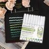 JIANWU 9 Pcs/set  Large-capacity Straight Liquid Soft-head Painting Marker Pen Creative DIY Journal Student Supplies Stationery
