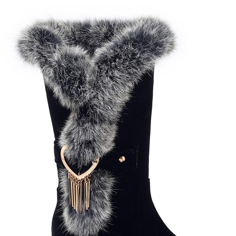 Женские короткие сапоги на высоком каблуке, новинка осени и зимы, однотонные, толстый каблук, большие размеры, плюшевые короткие сапоги