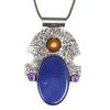 Pendant Lapis Lazuli Silver Jewelry 2.5" Gemstone Handmade Sterling Silver