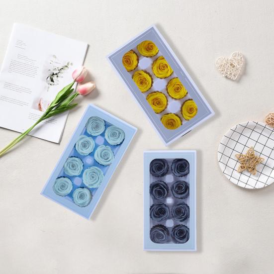 Yousheng 8 шт. консервированная роза красота неувядающая реалистичная вечная цветочная композиция подарок для украшения домашней вечеринки