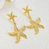 Bohemian Starfish Dangle Earrings Golden Starfish Drop Earrings Starfish Stud Earrings  Lady/Gifts