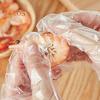 200Pcs Disposable Clear Plastic Gloves Latex Powder Free Home Work Use Safe Gloves for Cooking Cleaning Painting