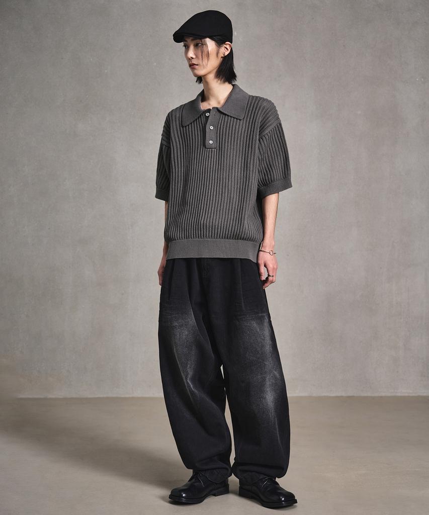 LMOOD Bay Skasi Half Knit Gray