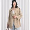 Early Spring Simple Casual Style Daily Versatile Adjustable Small Trench Coat