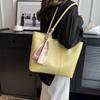 Silk Scarf One Shoulder Bag Korean Style Women Handbag Underarm Bag Tote Bag  Shopping