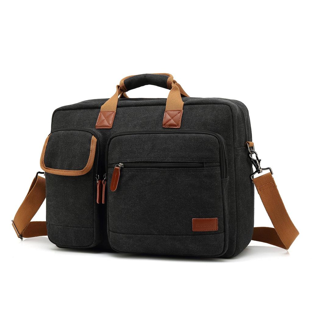 Мужская сумка Cool Bell Canvas Bag Многофункциональная сумка через плечо и сумка-мессенджер 17,3-дюймовая сумка для ноутбука Большая вместительная повседневная дорожная сумка CB-5002