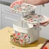 2-in-1 Press-Release Ice Cube Tray with Storage Bin 48-Cavity Double-Layer Ice Maker for Freezer BPA-Free Ice Storage Container for Home Camping Party