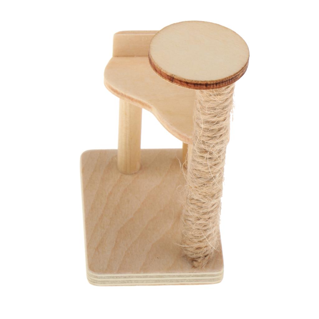 1/12 деревянный кукольный домик ручной работы, мини-кошка, дерево, когтеточка, миниатюры, модель мебели, декор для игрушек «сделай сам»