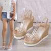 Fashion Women's Sandals 2024 Summer New Women's High Heels Fashion Women's Wedge Sandals Woman Beach Shoes