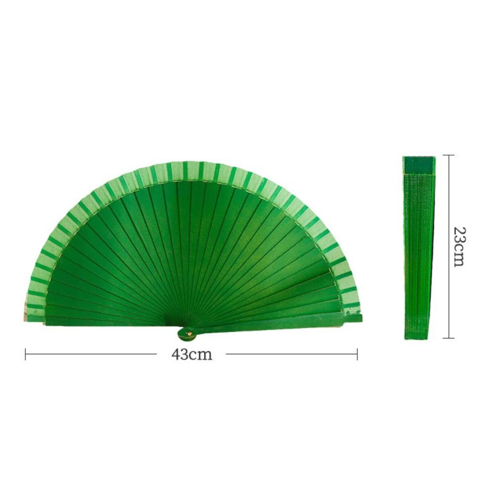 Props Decoration Colorful Chinese Style Folding Fan Wood Folding Fans Spanish Fan Wooden