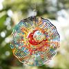 3D Elegant Metal Wind Spinner Dynamic Sculpture for Indoor Outdoor Courtyard Garden Art Thanksgiving Decoration No Electricity Required Outdoor