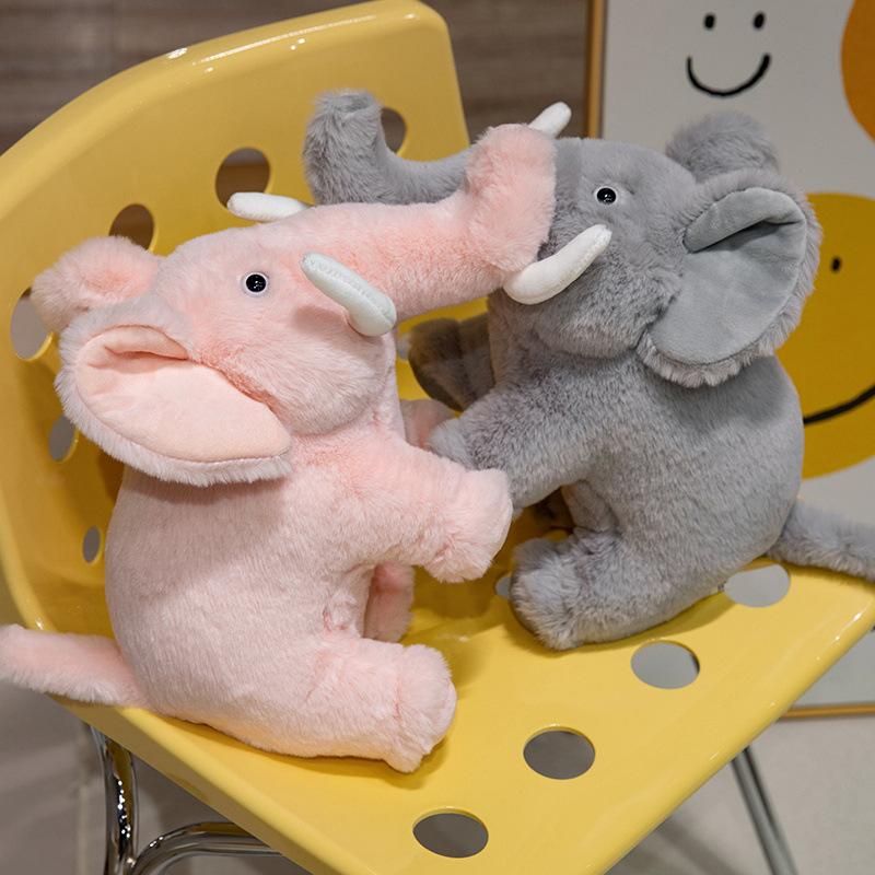 Имитация слона Кукла Плюшевая игрушка Милая кукла слоненка Детская подушка для сна Тряпичная кукла Подарок