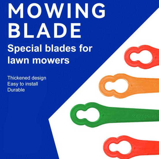 20/50/100Pcs Mower Cutter Blades Ergonomic Design Universal Simple Installation Lawnmower Plastic Cutting Blade Parts Kit