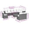VidaXL Salon de Jardin avec Coussins 11 pcs, Canapés de Terrasse, Ensemble de Meubles de Patio, Mobilier d'Extérieur, Gris 3256032