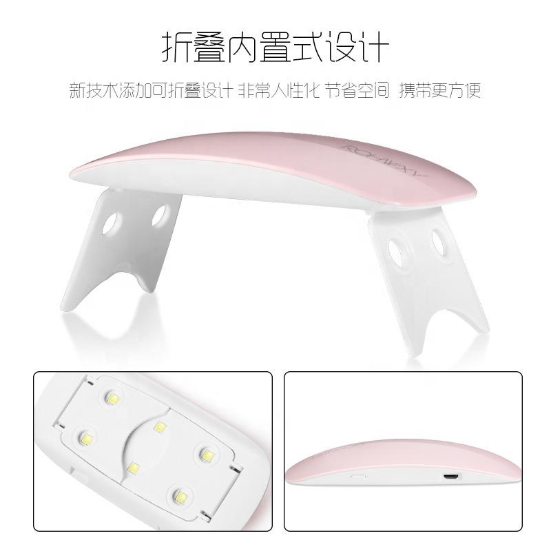 UV Led Nail Lamp Mini Light Portable USB  Dryer 6W Curing Light Mouse Nail Lamp for Gel Nail Polish Curing Base
