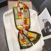 Luxury Horse Pattern Silk Scarf Headband Neckerchief Foulard Female Hair Scarfs Neck Tie Skinny Scarves Decoration Soft Satin