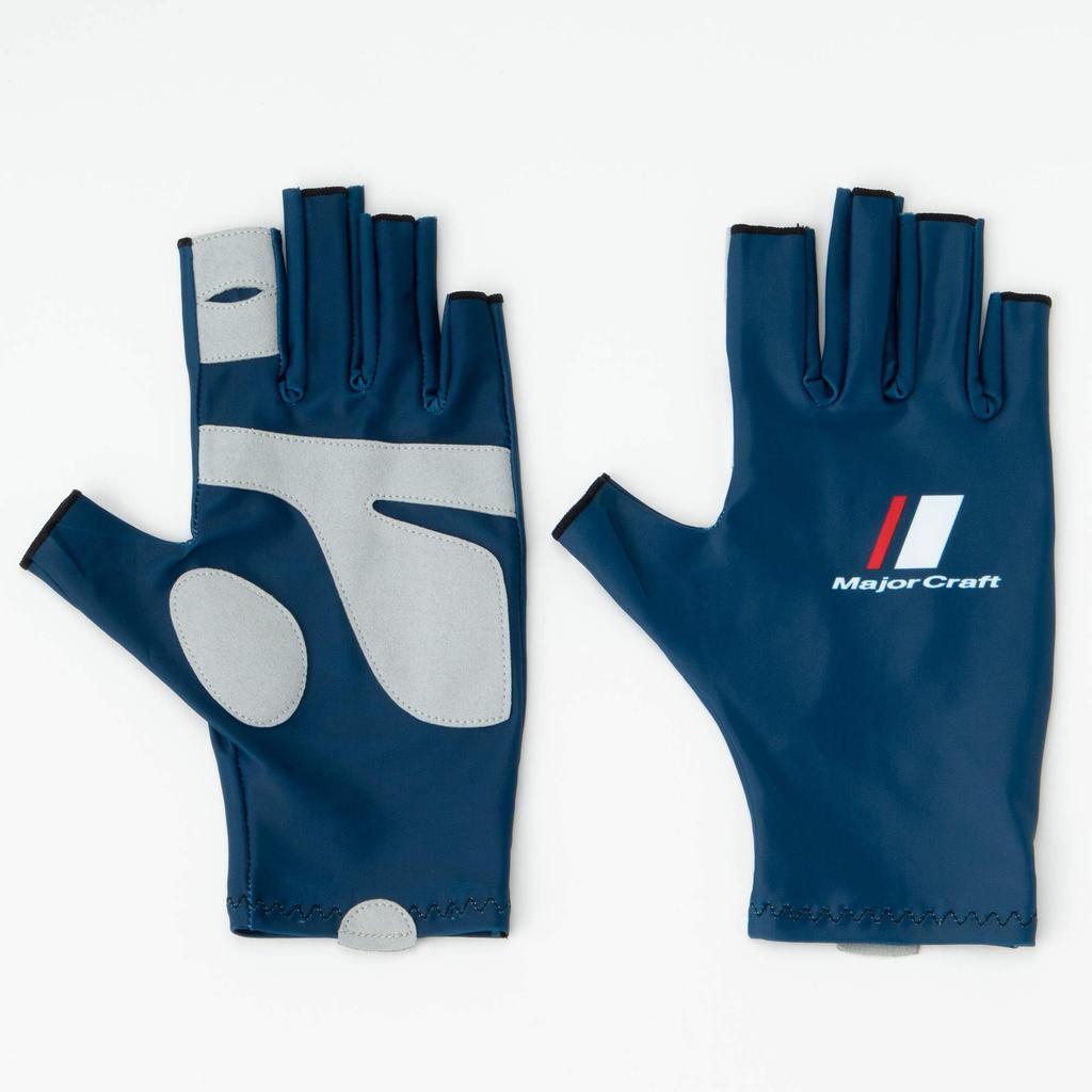Major Craft UV Protection Summer Size for Fishing Gloves, LL, Navy, SG-LL20NV,