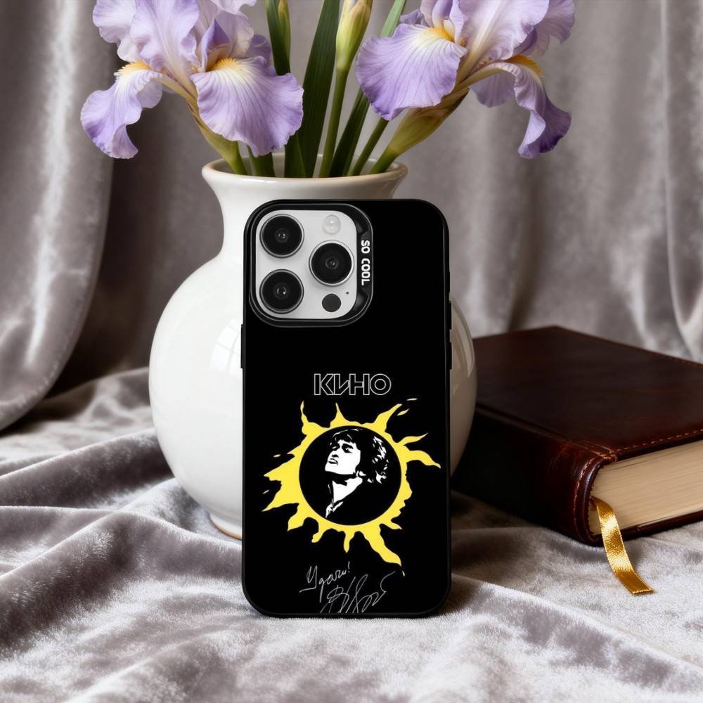 R-Russia Rock B-Band Viktor Tsoi K-Kino Phone Case For iPhone17,16,15,14,13,12,11 Plus,Pro Max Black Candy silver phone case