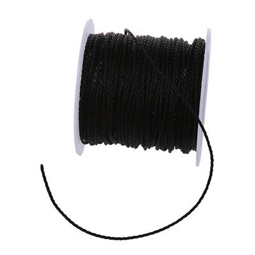 24 м черная эластичная эластичная линия, круглый шнур для бисера, веревка, катушка с нитью