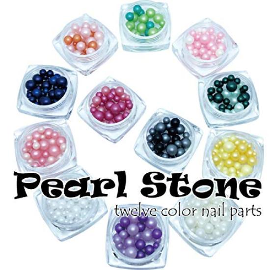 Dekorun Kobo Pearl Stone Pastel Color Holeless Sphere Pearl Nail Parts Metal Parts Nail Supplies