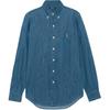 Polo Ss23 Logo Embroidered Denim Long Sleeve Shirt Men Shirts Blue 710792043D-001