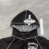LUXEONFashion Ретро Тренд Харадзюку Ins Молния С Капюшоном Кардиган Толстовка Уличный Панк Женский Топ Одежда Y2k